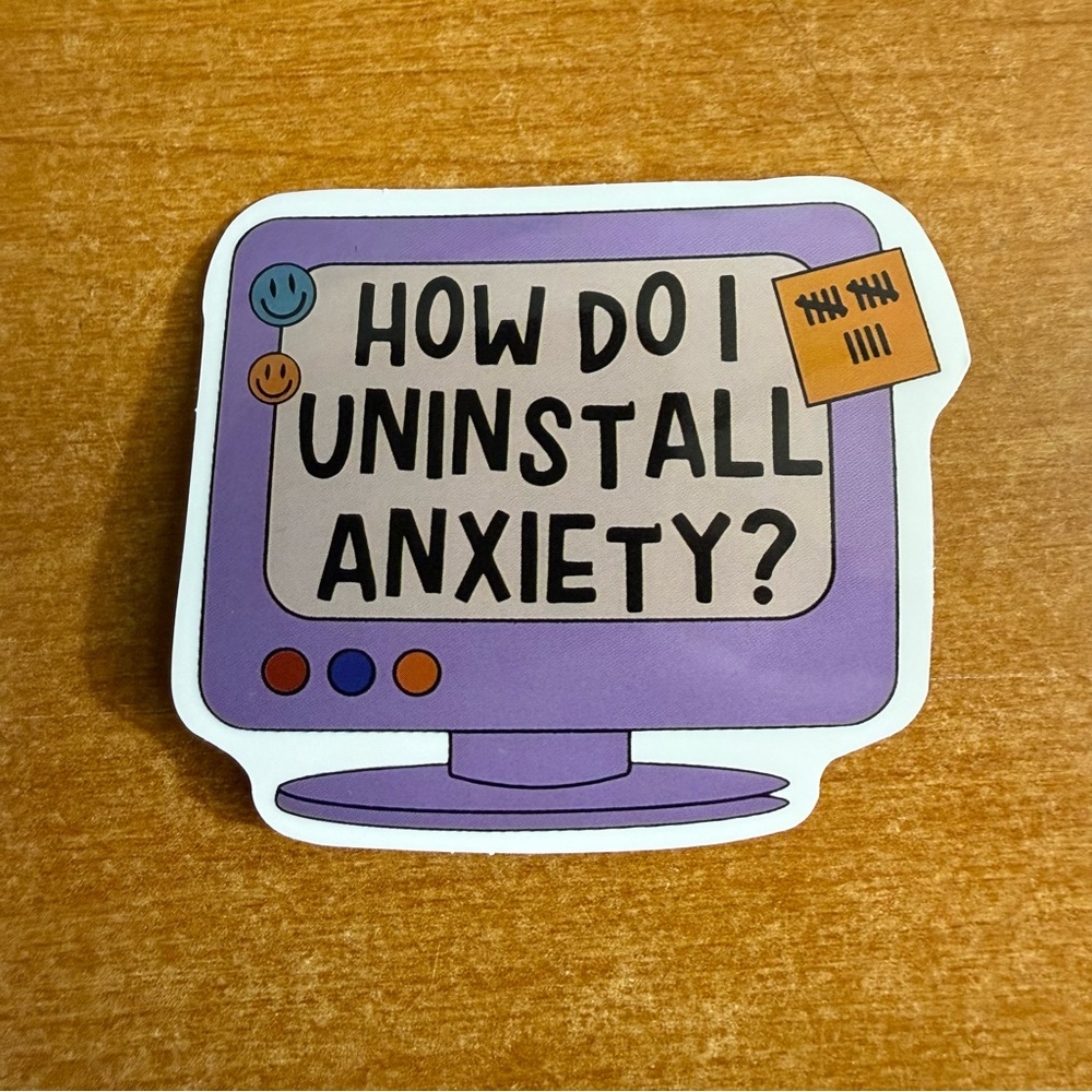 Purple Computer Sticker‎